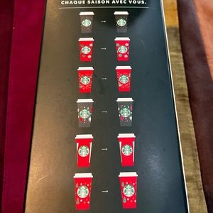 NEW Starbucks 25th Christmas Holiday 2022 Color Change Reusable Cups Set 6, 16oz